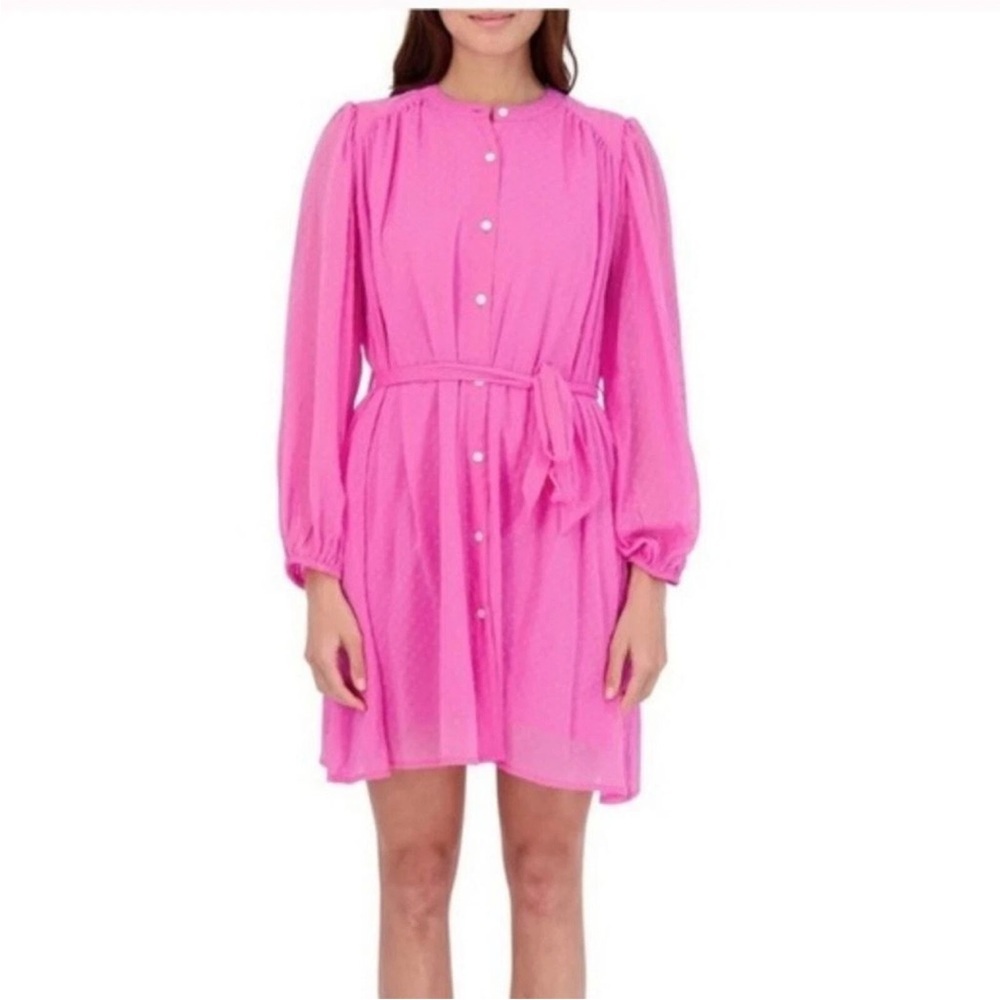 Roller Rabbit Vibrant Pink Long Sleeve Evita Dress. Size M . Missing belt .